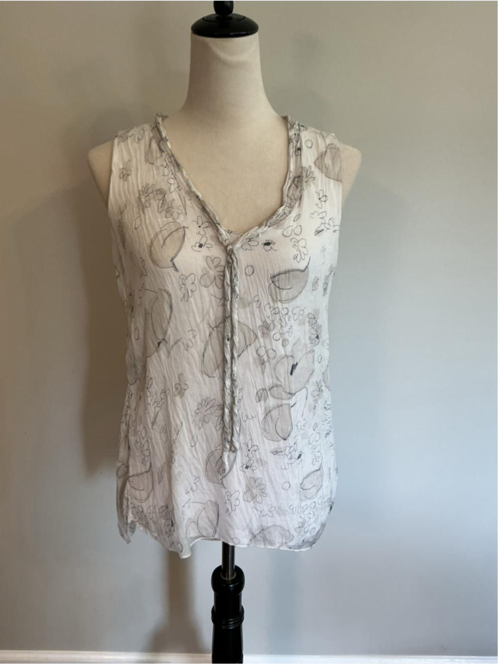 Carla Conte Sheer Floral Dressy Tank